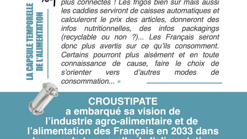 « En 2033, les Français seront aussi beaucoup plus connectés ! Les frigos bien sûr mais aussi les caddies » – CROUSTIPATE